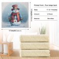 thumbnail image 3 of 6PCS Dish Towels and Dish Cloths Reuseable Dishcloths Sets for Washing Dishes, Cooking, Baking Size 11" x 11" Watercolor-style Snowman Pattern, 3 of 9