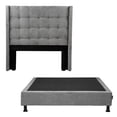 thumbnail image 1 of Box Queen Size + Cabecera Titán Dicasa Gris Oscuro, 1 of 8