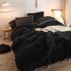 thumbnail image 3 of Juego de fundas de edredón HAIHUA Black Fluffy Twin con fundas de almohada, 3 of 9