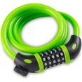 thumbnail image 3 of Bicycle Lock with 5-Digit Code, 1.2m Long, Combination Lock Wheel with Cable, Very Light, Safety Wheel Lock for Bicycles, Mountain Bikes and Scooters with Grenn Bracket, 3 of 7