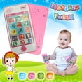 thumbnail image 3 of Simulación de teléfono Móvil Idioma inglés Bebé Niños Juguete Juguete educativo (Rosa, 3 of 6