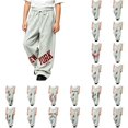 thumbnail image 2 of KHONTS Kids Boys Girls Wide Leg Sweatpants Y2k Gothic Baggy Sweat Pants High Waisted Pants,Size 4-15 Years, 2 of 5