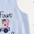 thumbnail image 5 of YWIYIUD Baby My First 4th of July Romper Letter Embroidered Sleeveless Jumpsuit Casual Infant Overalls for Boys Girls InfantClothes Cute Toddler Girl Clothes Gift Set Blue 3-6 Months, 5 of 6