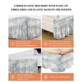 thumbnail image 6 of Aqua Beige Ombre Bed Skirt California King Size 18&nbsp;Inch Drop, Vintage Modern Abstract Wrap Around Dust Ruffle Bedskirts, Wrinkle & Fade Resistant Easy Fit Bedskirt with Adjustable Elastic, 6 of 8