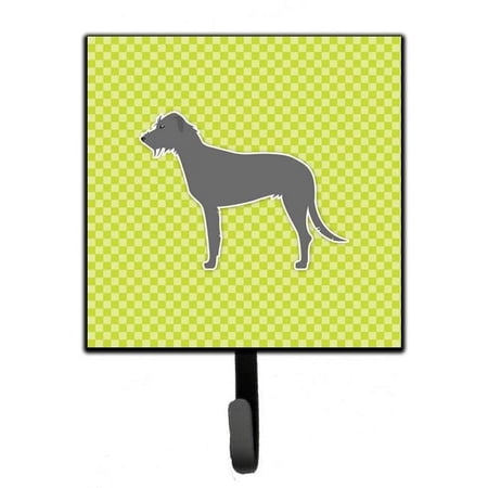 Irish Wolfhound Checkerboard Green Leash or Key Holder