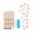 thumbnail image 4 of KISS Salon Acrylic Medium Coffin Press-On Nails with Glue, White French, 28 Pieces, 4 of 8