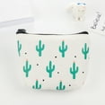 thumbnail image 3 of Baohd Women Student Canvas Purses Cute Cartoon Cactus Portable Coin Pouch Bag Card Bag Headset Bag, 3 of 6