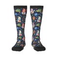 thumbnail image 1 of Fotbe Garden Gnomes Calcetas Divertidas Estampadas para Hombre y Mujer, Calcetas de Algodón hasta la Rodilla para Caminar, Correr, Enfermería y Embarazo, 1 of 6