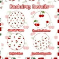 thumbnail image 4 of 5x3ft White Cherry Themed Backdrop Fruits Cartoon Backdrops Cherry Themed Photography Background Photo Studio Props for Boys Girls Baby Shower 1st 2nd 3rd Birthday Cherry Themed Decor Supplies, 4 of 7