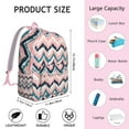thumbnail image 5 of Women's Bohemian Zipper Backpack, Stylish Floral Print Rucksack with Front Pocket, Durable Lightweight Bag for School, College, Work Commute, Travel, Ideal Gift, 5 of 5