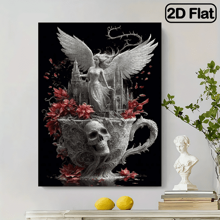 Size: 52x30cm/ 20.5x15inch 500 Pieces1pcs of Fun Brain Teaser Adult Puzzle - New Style. Size: 52x30cm/ 20.5x15inch, 500pcs. This puzzle features an angel with wings holdi