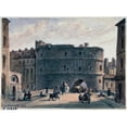 thumbnail image 2 of Auguste-Sébastien Bénard 24x19 Gold Ornate Framed and Double Matted Museum Art Print Titled - Little Chatelet, 2 of 4