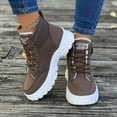 thumbnail image 5 of Leozcaa Women's Hiking Boots Lightweight Fashion Casual Chukka Lace Up Anti-Slip Warm Sneaker Booties, 5 of 8