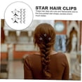 thumbnail image 2 of 20 pinzas para el pelo con forma de estrella, de metal, con forma de pentagrama, para flequillo, huecas, antideslizantes y bonitas., 2 of 5
