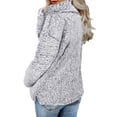 thumbnail image 3 of Asyoly Womens Winter Sherpa Fleece Pullover Quarter Zip Sweatshirt Cozy Warm Tops, 3 of 6