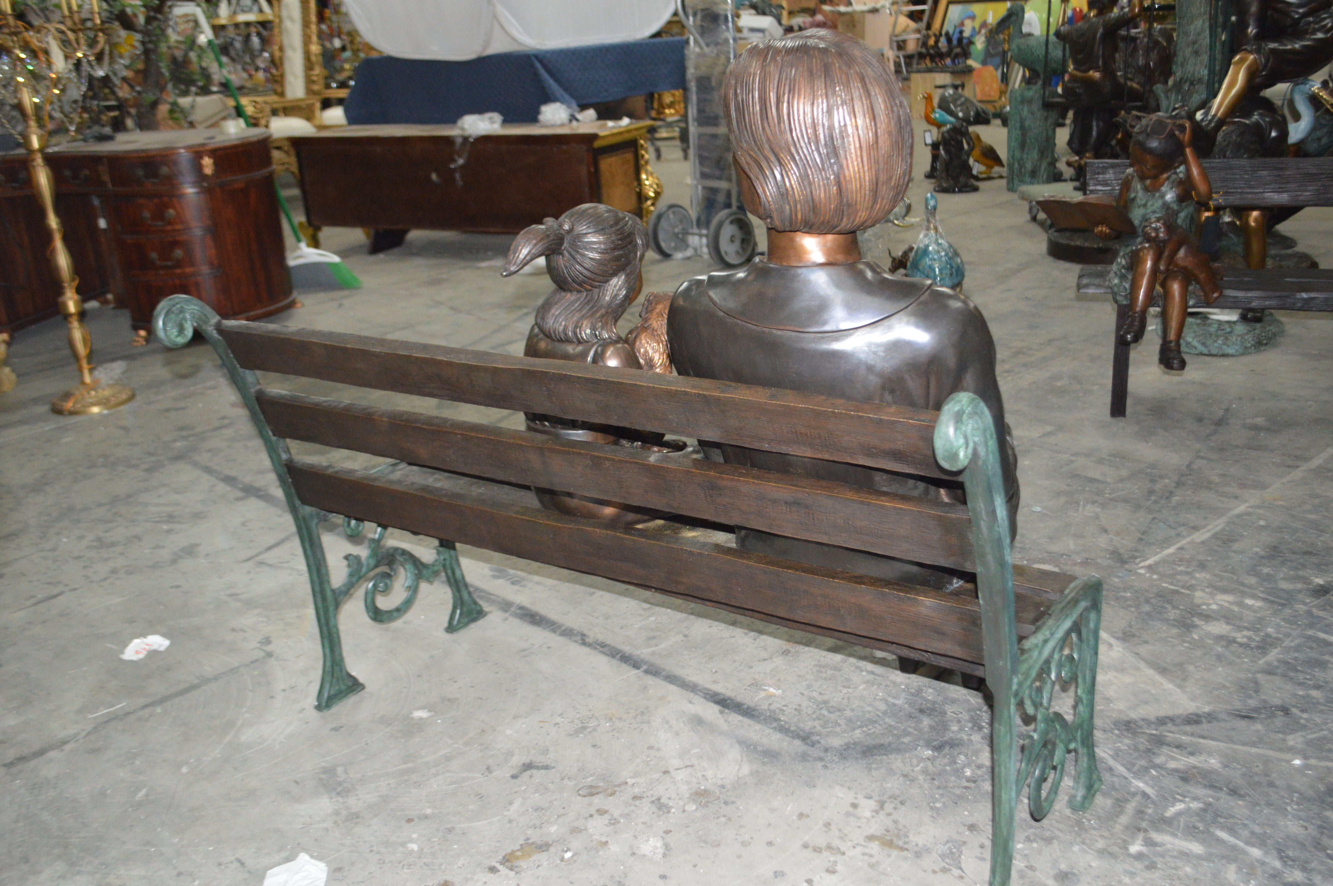 Grandmother And Granddaughter On Bench Statue Size 53 Quot L X 32 Quot W X 44 Quot H Walmart Com Walmart Com