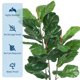 thumbnail image 5 of Yeshouse Ficus lyrata artificial de 99 cm (39 pulgadas), planta artificial en maceta con hojas realistas y tronco de madera natural, 5 of 7