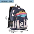 thumbnail image 2 of FORMRS Unisex School Backpack 17" Student Travel Bag with Laptop Compartment, Colorful UFO, 2 of 7