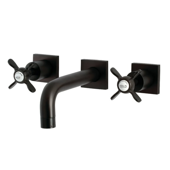 Kingston Brass KS6125BEX Essex Double-Handle Wall Mount Bathroom Faucet, Oil Rubbed Bronze