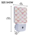 thumbnail image 4 of Hearts with Plaids Pattern Valentine LED Night Light Sensor Lamp Plug-in Adjustable Brightness 2 Pack, 4 of 7