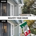 thumbnail image 3 of G128 Combo Pack: 6 Ft Tangle Free Spinning Flagpole (White) & Mexico Viva Mexico Flag 3x5 Ft Printed 150D Polyester, Brass Grommets (Flag Included) Aluminum Flag Pole, 3 of 9