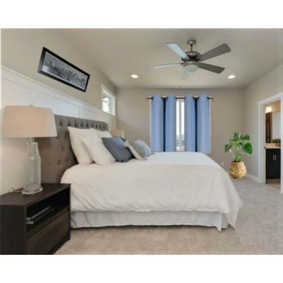 Window Treatment Short Panels Thermal Insulated Solid Grommet Blackout Curtains Drapes For Bedroom, Kitchen, Attic, Basement (Set OF 2 Panels , 30 BY 54 Inch, Slate )