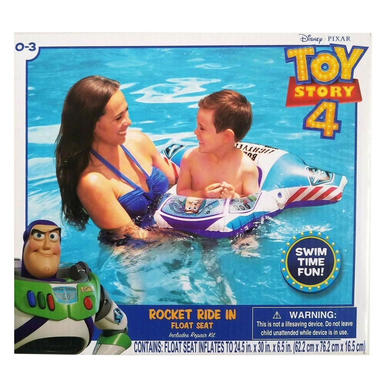 Toy Story 4 Inflatable Swimming Pool Rocket Float Seat Swim Kids Ride In 