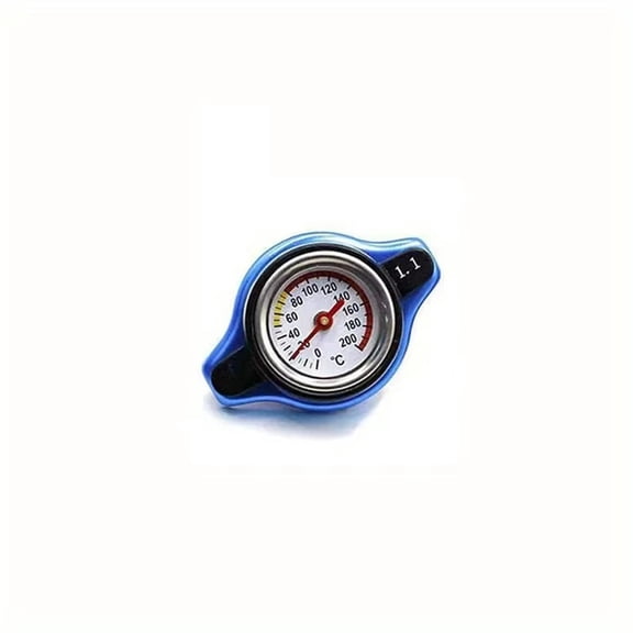 Water Pressure Tank, Car & Motorcycle Modified Water Tank Pressure Cover, Radiator Cap With 1.1 Bar Gauge - 1.1 Bar Pressure Resistant, Small Head Design, Built-In Temperature