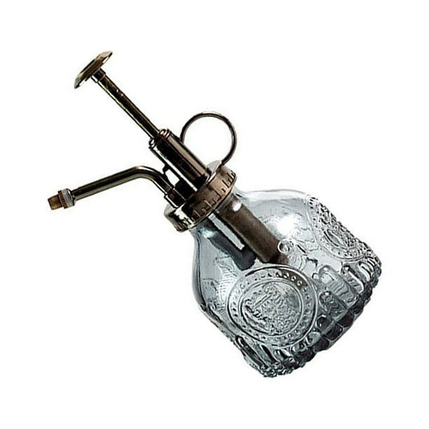 Regadera de vidrio en relieve Bearachild Botella de agua pequeña Gris