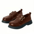thumbnail image 5 of Avrnliq Kids' Brown Double Buckle Mary Jane Loafers Dress School Shoes Unisex for Kids Little & Big Kids,Size 8.5-9T, 5 of 6