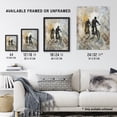 thumbnail image 3 of Two Cyclists Bikes Dark Bubble Painting Artwork Living Room Extra Large XL Wall Art Poster Print, 3 of 5