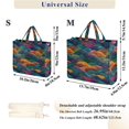 thumbnail image 2 of FORMRS Womens Corduroy Tote Bag Crossbody Shoulder Purse Handbag with Detachable Strap, Colorful Waves Pattern, 2 of 7