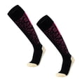 thumbnail image 2 of Calcetines de fútbol hasta la rodilla, suaves y transpirables, para deportes atléticos. Negro y rosa, 2 of 9