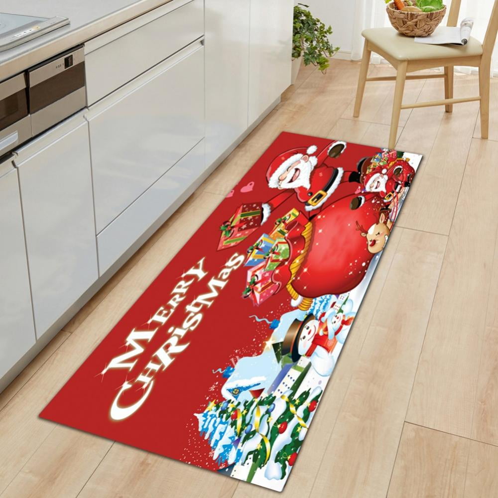 Christmas Home Carpet Christmas Mat Runner Rug Bedside Bedroom Carpet