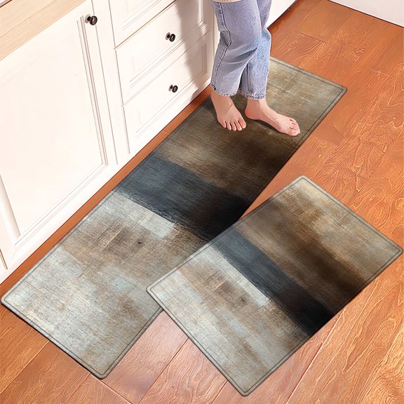 YIMEIS Kitchen Festive Home Heart Fall Kitchen Rugs Non Skid Washable Area Carpet [Made in USA], Multi - 1/2 Pcs 16''*24''/47''*18