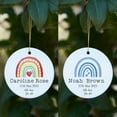 thumbnail image 2 of Newborn Stats Ornament, Baby First Christmas Decoration Ornament, Personalized Rainbow Baby Ornament, Rainbow Newborn Announcement, Baby Keepsake, 2 of 6