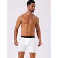 thumbnail image 2 of DARING DIVA Men's Lightweight Solid Color Soft Stretch Open-fly Boxer Briefs 34 White, 2 of 6