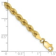 thumbnail image 2 of 14k Yellow Gold Anklet 9 inch 4 mm Regular Rope with Lobster Clasp Chain, 2 of 2
