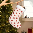 thumbnail image 2 of Cauagu Hand Drawn Strawberry for Christmas Stockings,1-Pack Large Xmas Stocking Holiday and Farmhouse Stocking Fit for Christmas Holiday Party Decoration(17.7*11 Inch), 2 of 7