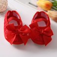 thumbnail image 7 of Gyratedream Infant Baby Girls Sweet Embroidery Soft Soled Princess Shoes with Big Lace Bowknot for 0-18M, 7 of 7