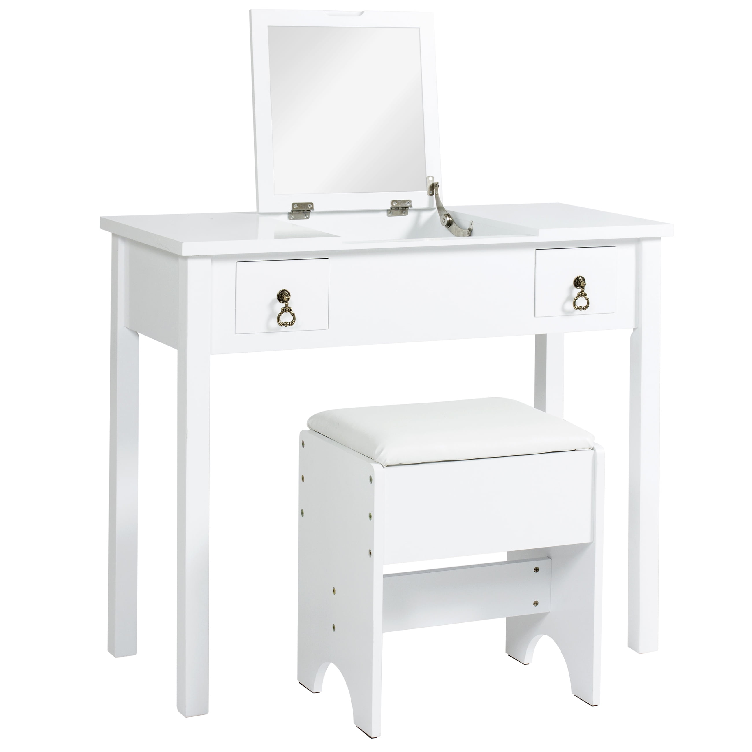 Best Choice Products Vanity Dressing Table Set w/ Mirror, Stool