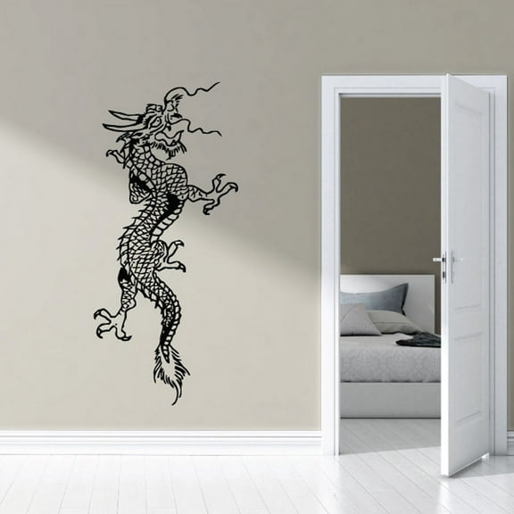 Climbing Chinese Dragon Decal - 36 Inches