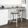 thumbnail image 2 of Fuji DLX Counter Stools for Kitchen Counter in Stainless Steel and Faux Leather, Counter Height Chairs, Bar Stools Set of 2, Counter Height Chairs, Bar Stools For Kitchen Island, 2 of 6