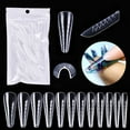thumbnail image 2 of 60Pcs/Bag 4 Types Professional For Building UV Acrylic Gel Manicure Tools False Nail Tips Nail Dual Form Nail Mold Fake Nails Extension 01-60PCS/BAG, 2 of 8