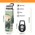 thumbnail image 3 of Cat Morning Leaves Sports Water Bottle Portable Travel Mug 32oz BPA Free Leak Proof Straw Transparent Tritan for Gym Yoga Cycling Camping, 3 of 7