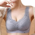 thumbnail image 4 of 3Pcs Floral Lace Bralette for Women, Zipper Wireless Bra Lingerie Crop Top, 4 of 8
