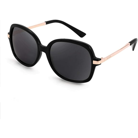 FEISEDY Classic Womens Elegant Polarized Sunglasses Ladies Wide Square Sunglasses Shades B2683