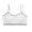 White, variant on CYRBOKO Girl's Training Bars Top, Breathable Lightweight Cotton Soft Comfortable Seamless Bras Black Size 11-13 T