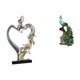 thumbnail image 1 of Estatua de pareja,Figura de pareja besándose,regalo de boda moderno,Estatua de pareja besándose en el aniversario de San Valentín,Figura de escritorio,Estante de estatua de pavo real para, 1 of 8
