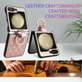 thumbnail image 7 of Allytechgroup Case for Samsung Galaxy Z Flip 7, PU Leather Slim Fit Ring Shockproof Military Grade Drop Protection Compatible with Samsung Galaxy Z Flip 7 for Women Girls, Rosegold, 7 of 7
